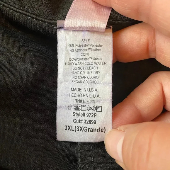 Find me plus Wide Leg Stretch Casual Black Jumpsuit Women Plus Size 1X/3X - Picture 7 of 10